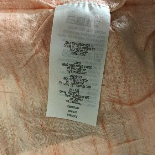 H by Halston Halston Striped Scoop-Neck Handkerchief Hem Tank Top Tunic Pink Size S