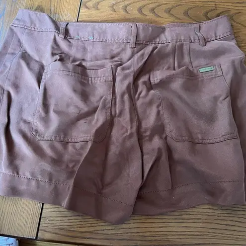 White House | Black Market  brown shorts with cross stick on side