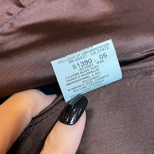 Jessica McClintock VTG Sarah McClintock Brown Corset Prom Dress Y2K 14 Fairycore Dark Grunge Gothic