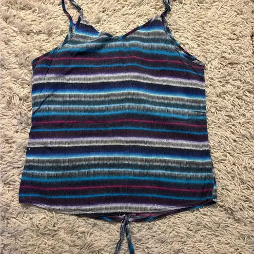 Hang Ten Striped Blue and Purple Women's Crop Top Size M