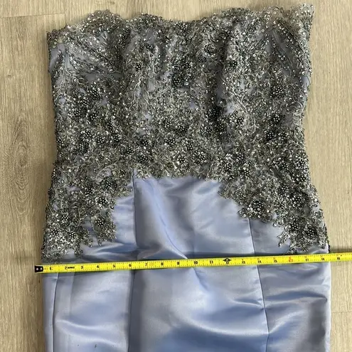 Designer formal beaded sequin embellished gown prom wedding guest dress Purple Size undefined