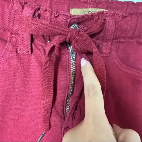 Judy Blue Women’s Drawstring Joggers Jeans 1/25 Garment Dyed Scarlett Denim