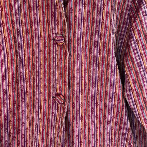 Coldwater Creek Asian Flair Embossed Maximalist Multicolor Jacket Plus Size 1X