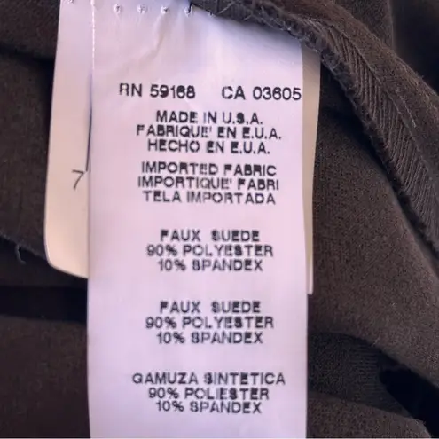 Karen Kane Brown faux suede jacket with fringe