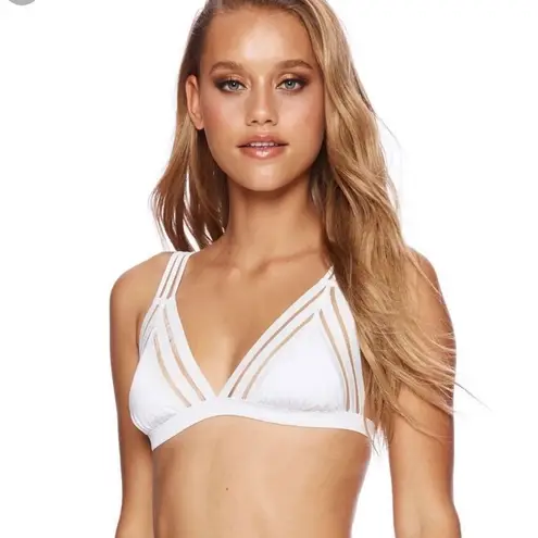 Beach Bunny Sheer Addiction White Bikini Top