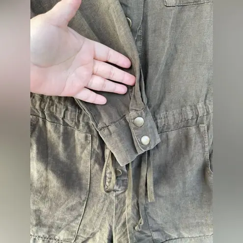 Enza Costa Linen Jumpsuit / Romper size 1 Green