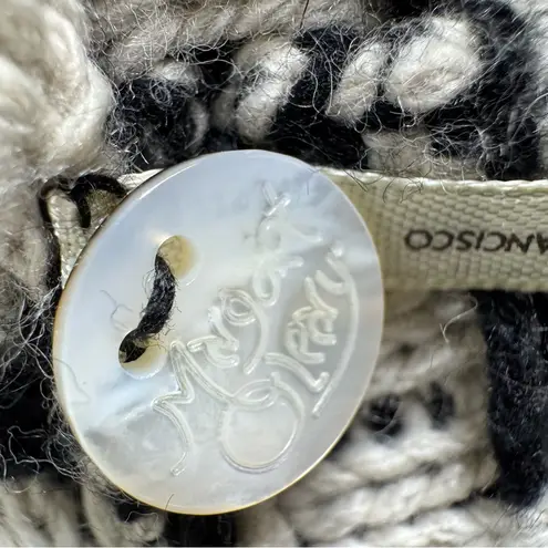 margaret o'leary Margaret O’Leary Wool Blend Poncho Sweater Black Cream Size XS/S