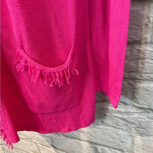 Lilly Pulitzer Lily Pulitzer Women’s Bridget Fringe Cardigan in Raz Berry Size Small