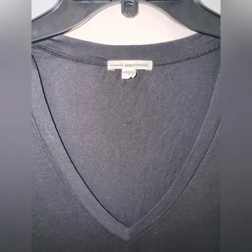 James Perse NWOT V Neck Blouson Mini Dress in Black 1 Sz S