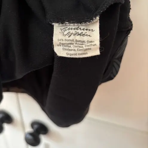 Gudrun Sjoden Floral Knit Black Dress Whimsigoth Size Large Moody Fall Florals