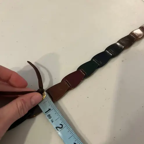 Capezio Genuine Leather Colored India Made Solid Brass Buckle Belt Size M/L Brown Size M