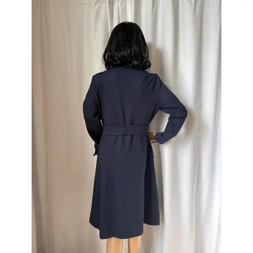 Vintage OOAK Navy coat dress double