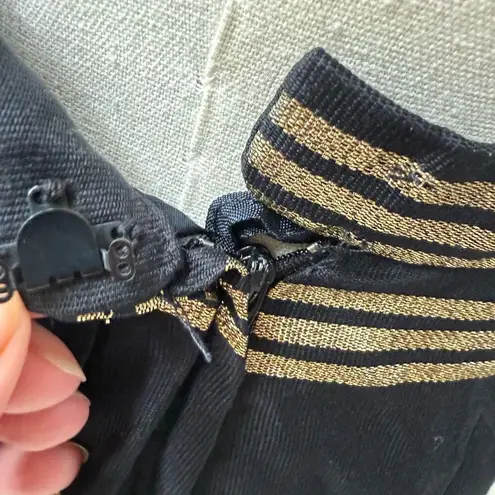 Vintage 80s Albert Nipon 2pc Special Occasion Black Velvet Jacket Gold Black Ski Size 6