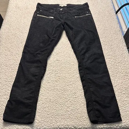 Isabel Marant Womens Black Skinny Fit Corduroy Size 1