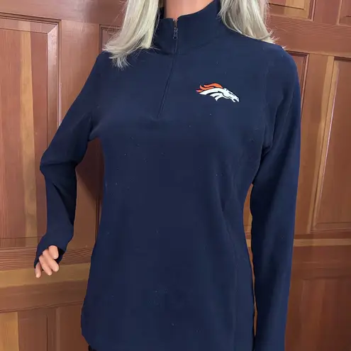 Denver Broncos navy blue pullover fleece