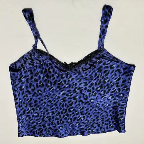 Lounge Kathryn Purple Animal Print Sleeveless Camisole Cami Sleep Top Sz XL