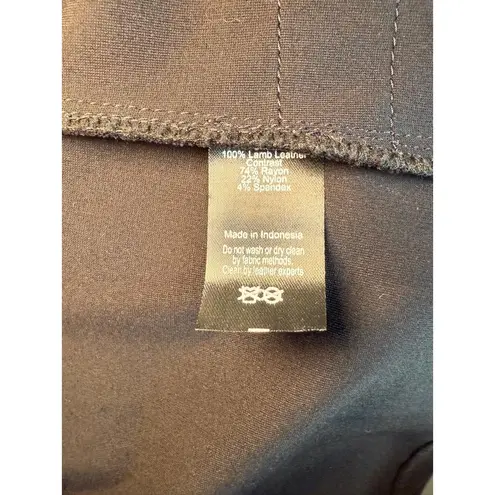 GRAYSE Jacket Womens Size L Black Fringe Leather Tiered Bohemian Western Chic Size L