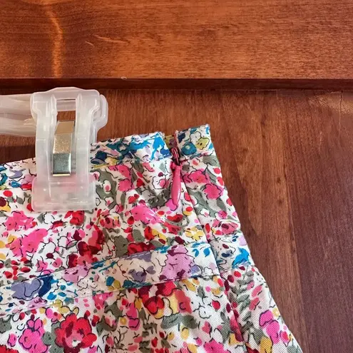 Emmelee for Francesa's Collection Pink Floral Short Skirt Sz Large 100% Cotton