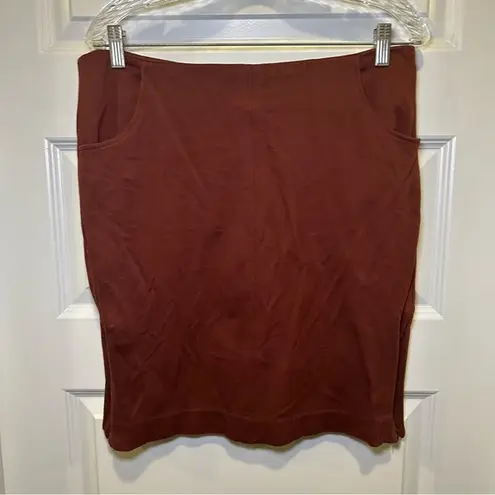 CAbi  Rust/Maroon Boss Pencil Skirt Size 10