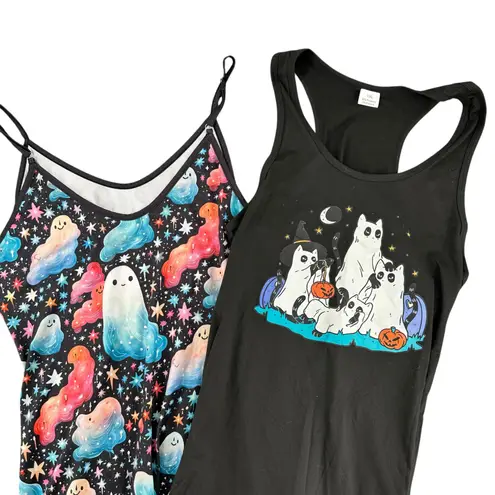 Boutique Plus Size Halloween Pajamas Lot of 2 Size 1XL – Ghosts & Cats Soft Stretchy