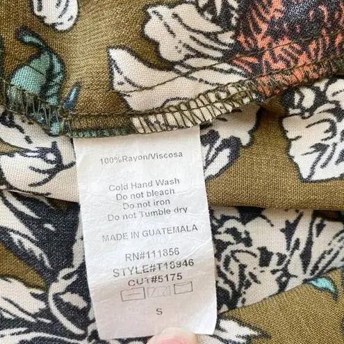 Cherish Aloha Women's Strapless Tropical Wrap Front Tie Poolside Coverup Top - S