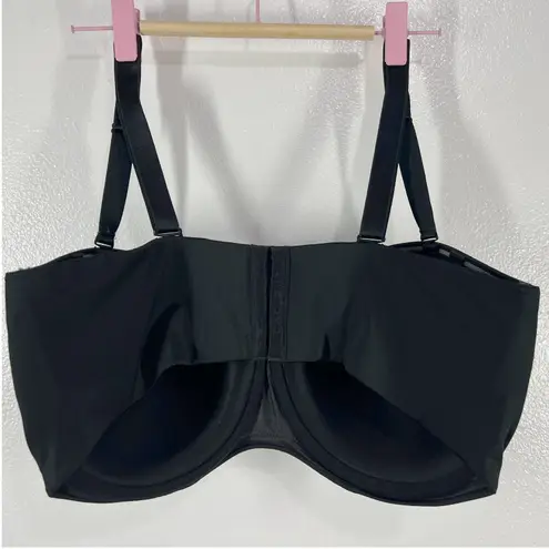 Cacique Strapless Bra Full Coverage Underwire Convertible Black 40F