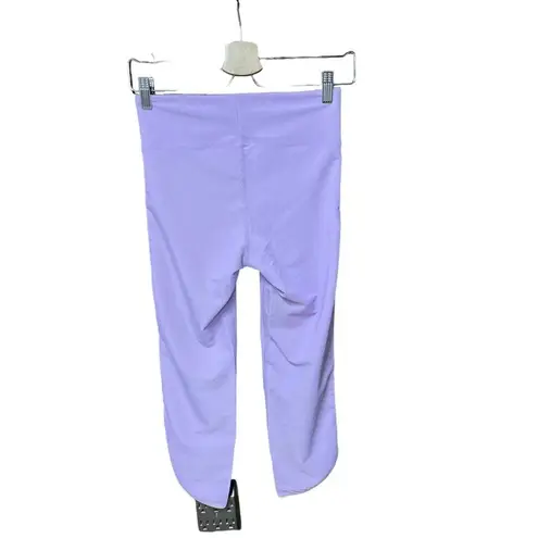 Heroine Sport Ribbed Cropped Leggings Lavender Purple Size Medium