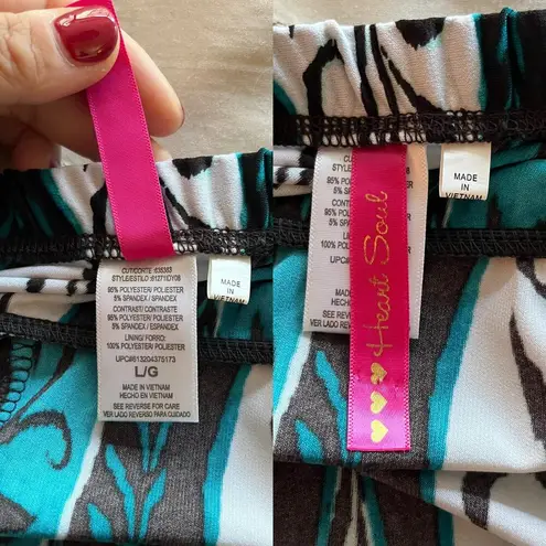 Heart soul Halter Maxi Dress Paisley Green Brown Wood Beads Neck Large EUC