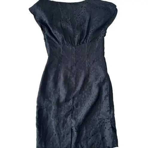Loeffler Randall Black Silk Draped Neck Dress Size 2