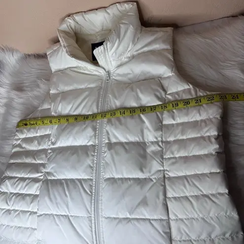 Lands' End  Ivory Down Puffer Vest Size Large