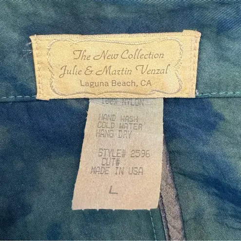 Julie and Martin Venzal The New Collection Laguna Beach Jacket Large Taffeta Vtg Green
