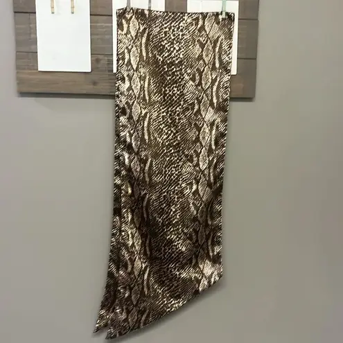 Dennis Basso Dennis by Brown Snakeskin Scarf-OS