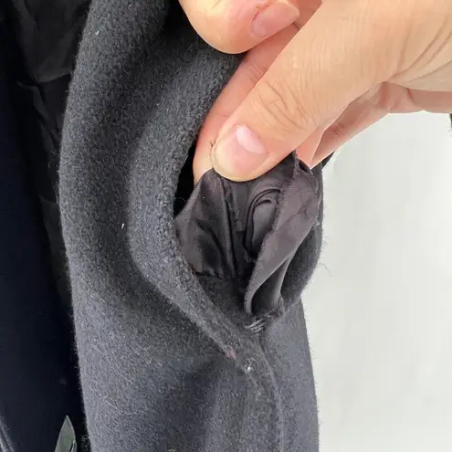 Jill Jr. MEDIUM American VINTAGE 70s Black Wool Blend Opera Over Trench Coat