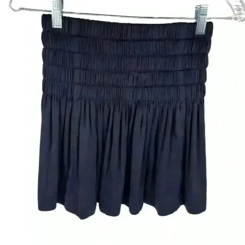 Wilfred Aritzia  Women's XS Blue Fit and Flare Ruched Mini Skirt