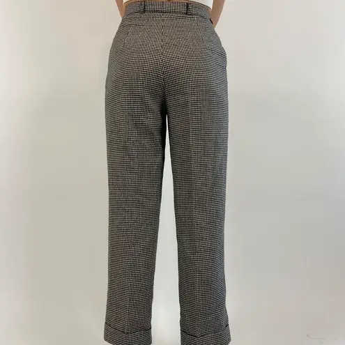 Vintage Giorgio Sant Angelo Gingham Merino Wool Pants Size 8