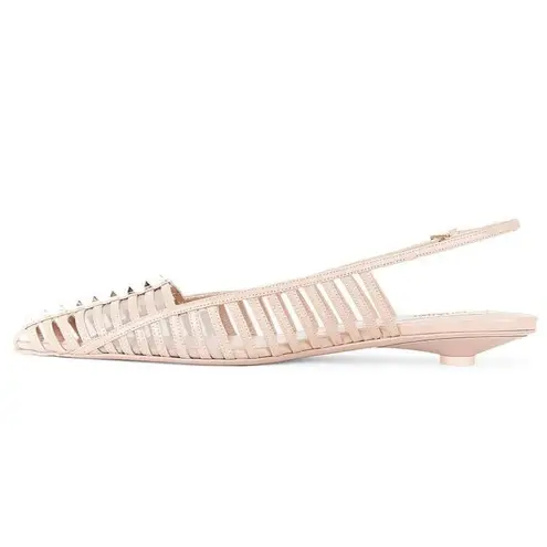 Valentino Garavani Rockstud Wispy Ballerina Flats in Rose Cannelle 40 With box