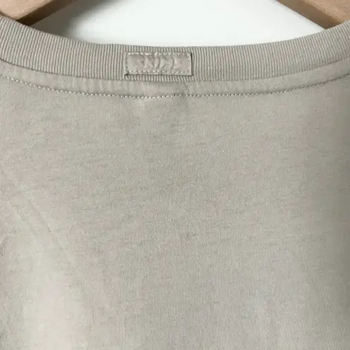 SKIMS Relaxed Long Sleeve T-Shirt in Taupe Cotton Blend Size XL