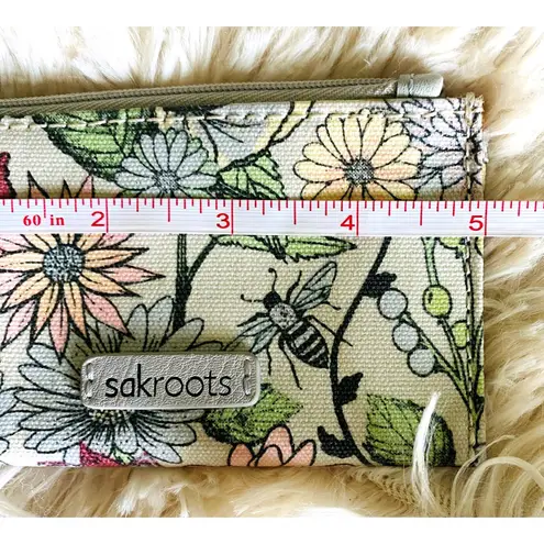 Sakroots Floral Crossbody Bag with ID Lanyard and Bee Keychain Boho Purse