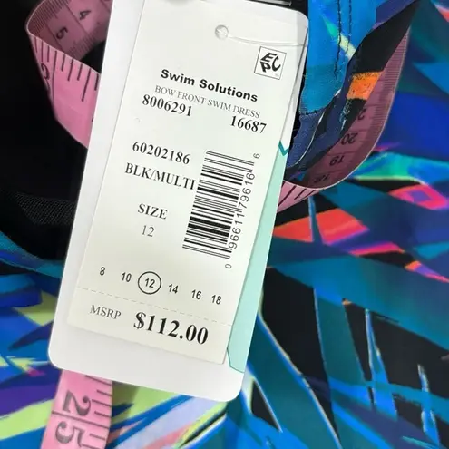 Swim Solutions NWT $112 Women's Printed Bow