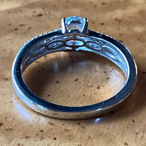 Natural Aquamarine Sterling Silver Ring Size 9