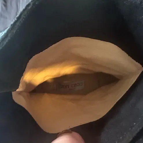 Jimmy Choo moto studded black suede short boots 39.5 9