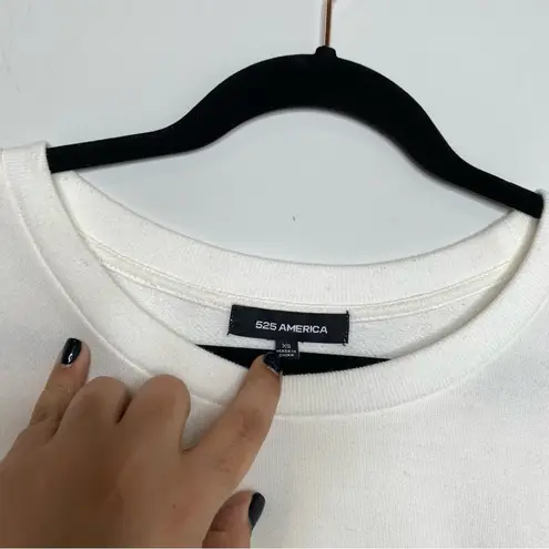 525 America Rainbow Stripe Sweatshirt in Bleach White Multi