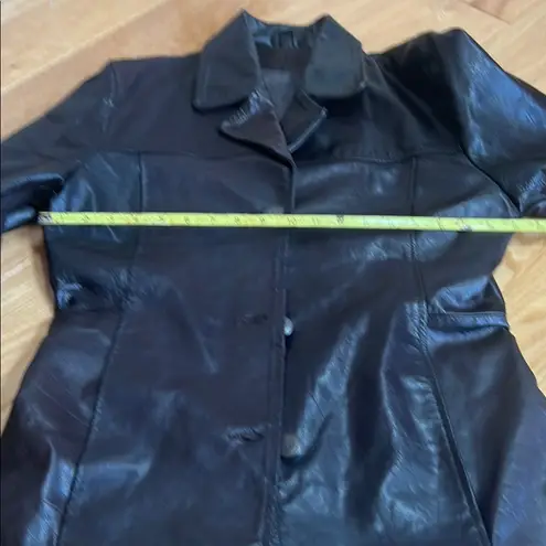 Hand Crafted Brown Leather Jacket Timeless Style Size M