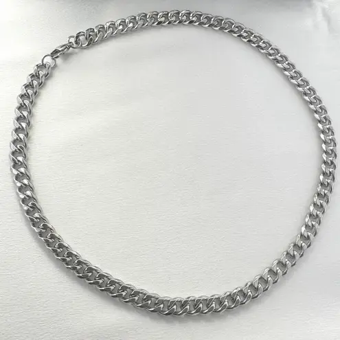 Link Chain Necklace for Men Women Streetwear Punk Hip Hop Unisex Style Silver