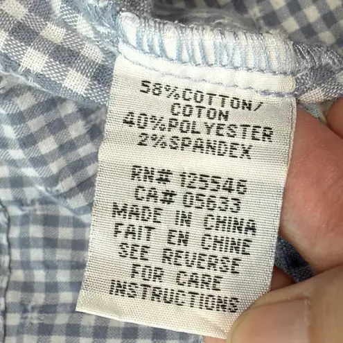 Habitat Sleeveless Top Gingham Checkered Button Accent Casual Comfy Size L READ