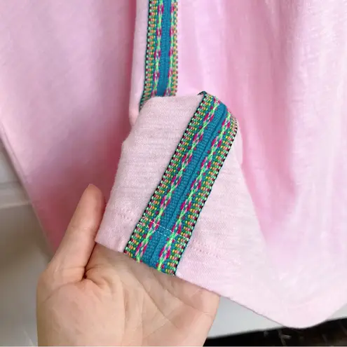 pitusa • Pima Abaya maxi dress Light Pink kaftan cover up caftan embroidered Size L