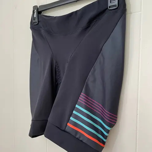 Pearl Izumi  Cycling Shorts Padded Seat Black Colorful Stripe ~ Women’s Size M