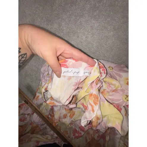 Petal and Pup Floral Print Ruffle Tiered Maxi Dress US size 4 pockets