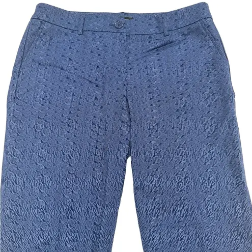 Hilary Radley Women's Stretch Cropped Dress Pants Slim Leg Blue Sz 8