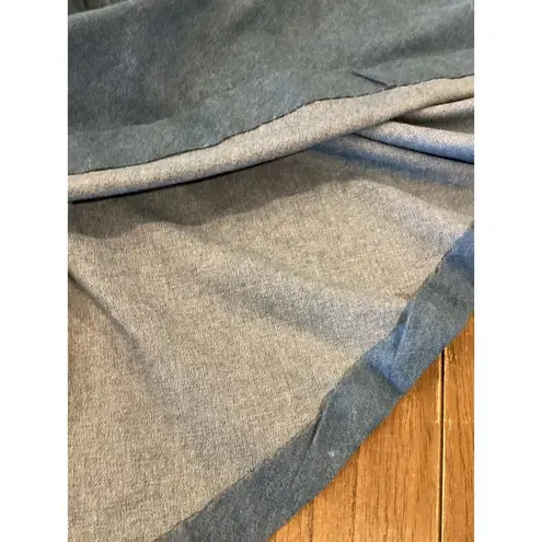 Vintage Roughrider by Circle T Blue Denim Western rodeo midi knee dress L Size L